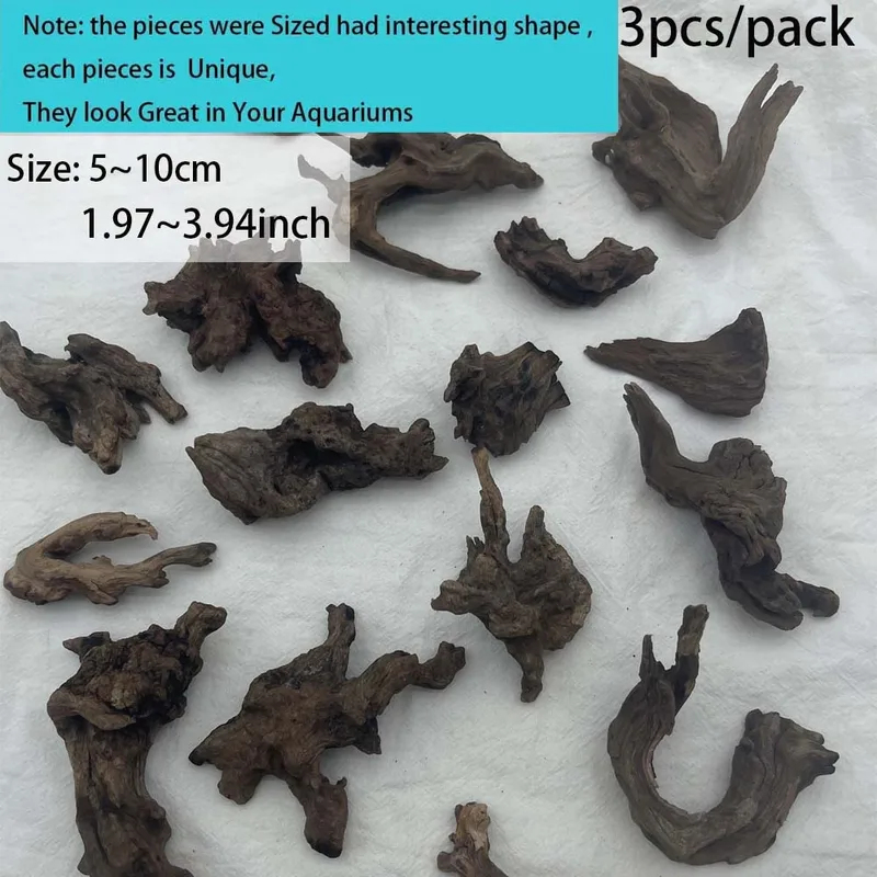 Aquarium Driftwood - ไม้ลอยน้ำธรรมชาติสำหรับตกแต่งตู้ปลา ของตกแต่งตู้ปลา ไม้จมใต้น้ำ ลำต้นไม้ ขนาด 5-40