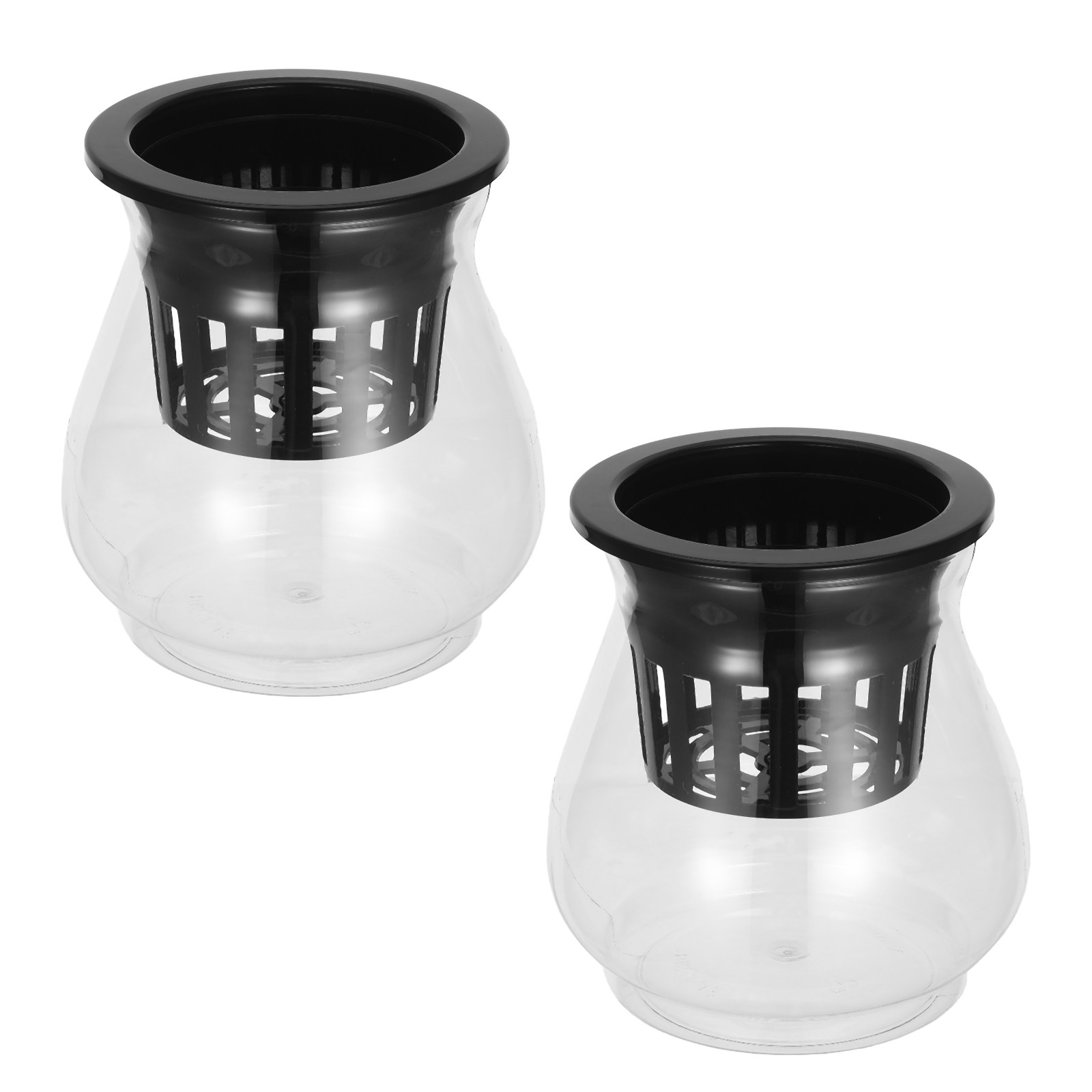 Plant Aquarium Pot - 2 ชิ้น กระถางปลูกพืชไฮโดรโปนิกส์ใส สำหรับปลาสวยงาม ตู้ปลาตั้งโต๊ะ ตกแต่งภูมิทัศน์นิเวศขนาดเล็ก