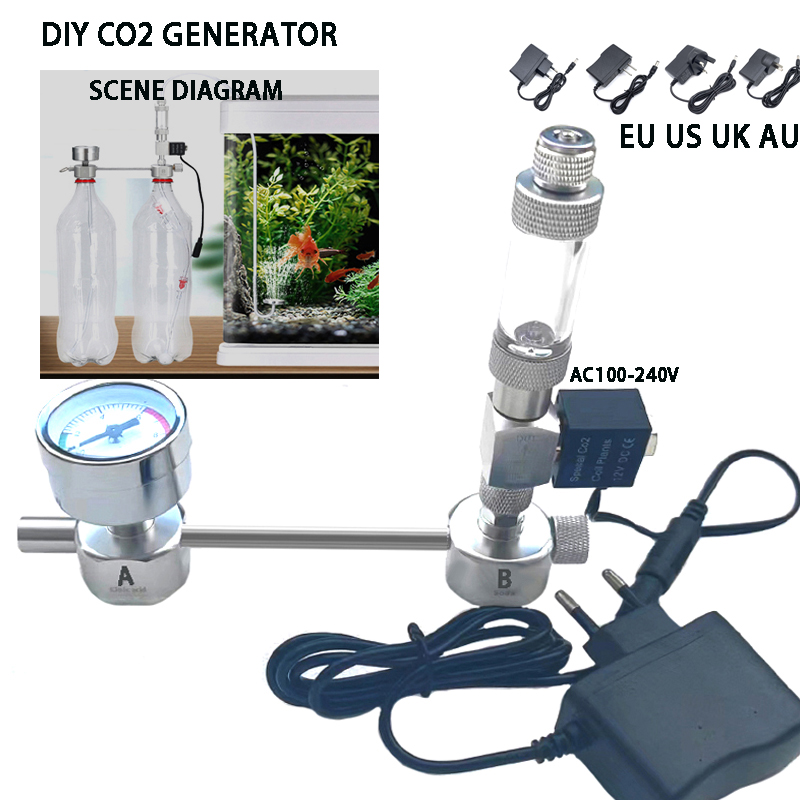Aquarium Liquid Carbon - ชุดระบบเครื่องกำเนิด CO2 สำหรับตู้ปลา DIY เครื่องกำเนิด CO2,