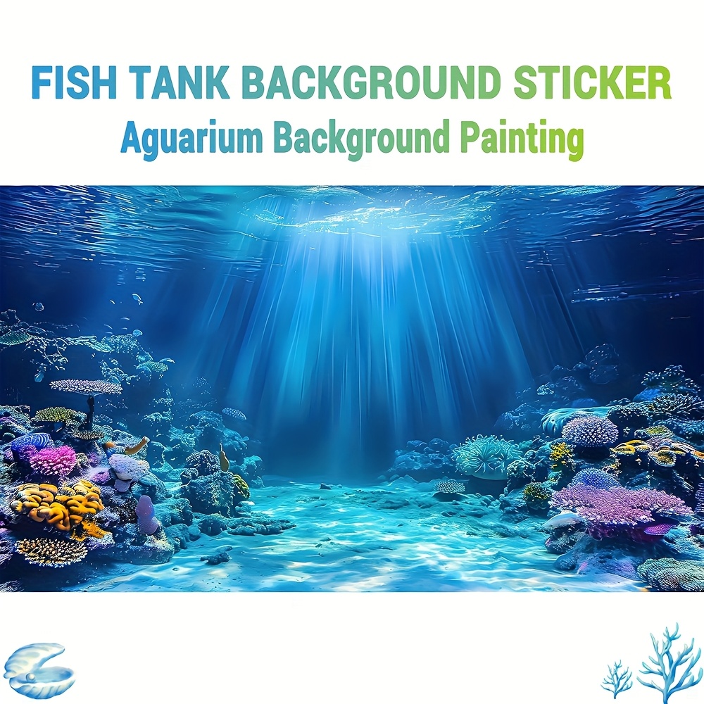 Aquarium Plants Live - วอลเปเปอร์พื้นหลังตู้ปลา สติ๊กเกอร์ติดตู้ปลา เหมาะสำหรับตู้ปลาน้ำทะเล/น้ำจืด ตู้เต่า และตู้ปลา