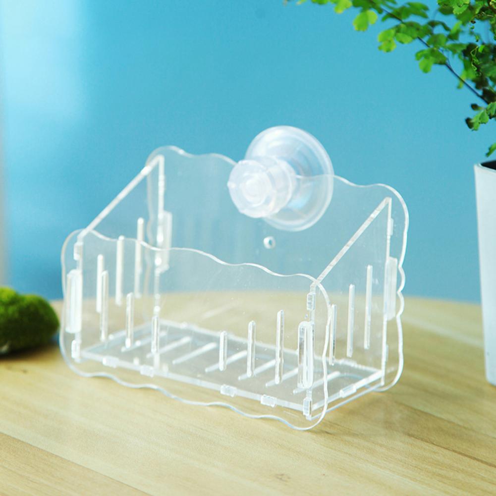 Plant Aquarium Pot - ชั้นวางกระถางต้นไม้แบบมีถ้วยดูด ที่วางต้นไม้ในตู้ปลา พร้อมถ้วยดูด อะคริลิก สำหรับแขวนในตู้ปลา กระถางต้นไม้สำหรับหน้าต่าง