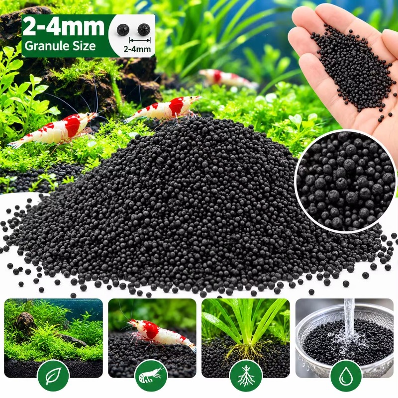 Aquarium Planted Tank Filter - ดินรองพื้นตู้ปลาสีดำ สำหรับพืชน้ำ จัดสวนน้ำ กรวด ทรายพื้นตู้ปลา ตกแต่งตู้ปลา