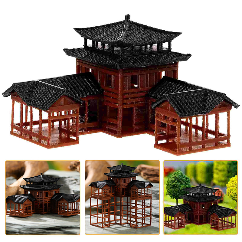 โมเดลอาคารโบราณ ศาลาญี่ปุ่นขนา - Aquarium Moss บทวิจารณ์และราคา