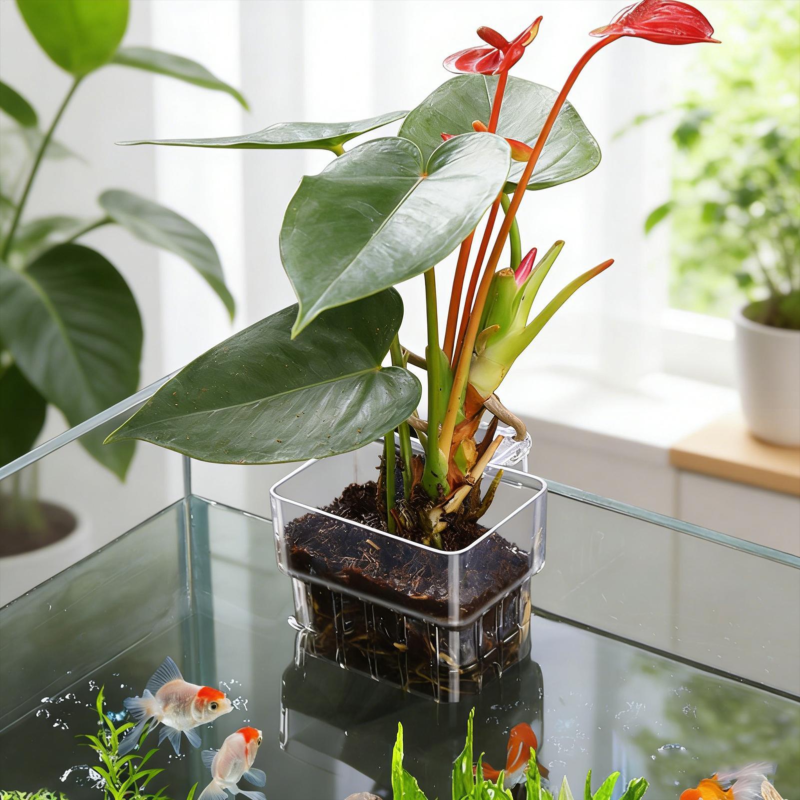 ตะกร้าปลูกต้นไม้ในตู้ปลา กระถา - Aquarium Plants Live บทวิจารณ์และราคา