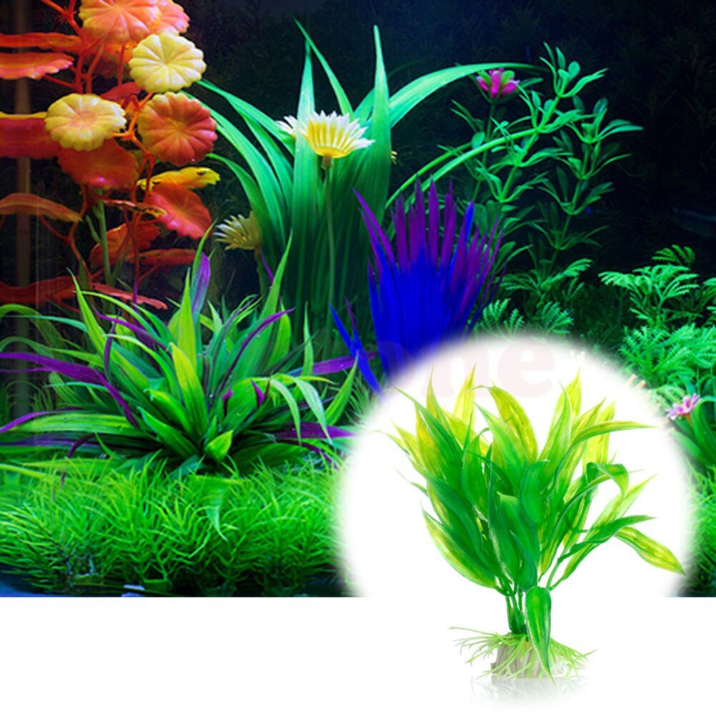 15 ซม.ประดิษฐ์ Aquarium Decor  - Aquarium Plants Live บทวิจารณ์และราคา